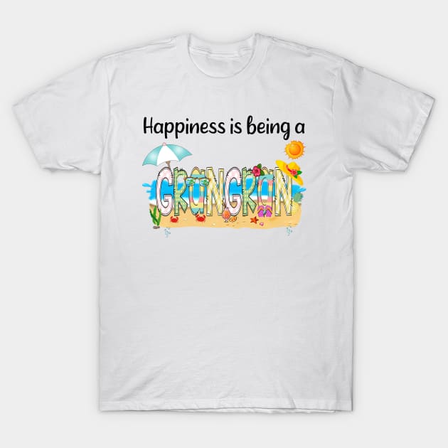 Happiness Is Being A Grangran Summer Beach Happy Mother's Day T-Shirt by KIMIKA